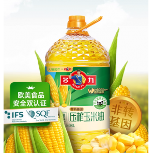 多力尚选压榨玉米油6.08L清淡少油烟含维生素E