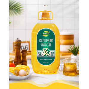 道道全双低压榨菜籽油5L低芥酸非转基因物理压榨清香纯正菜籽油