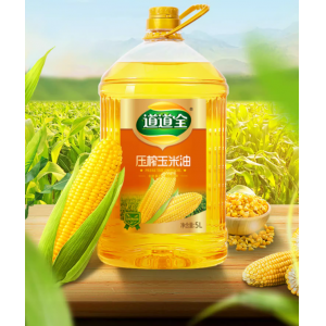 道道全压榨玉米油5L非转基因物理压榨 家用食用油桶装植物油纯正